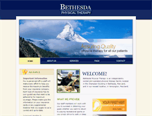 Tablet Screenshot of bethesdaphysicaltherapy.com